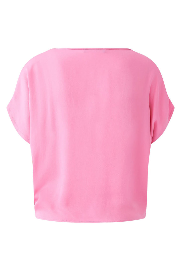 Oui Blouse Tie Waist Short Sleeve Wild Orchid Pink 93412 3322 - Olivia Grace Fashion