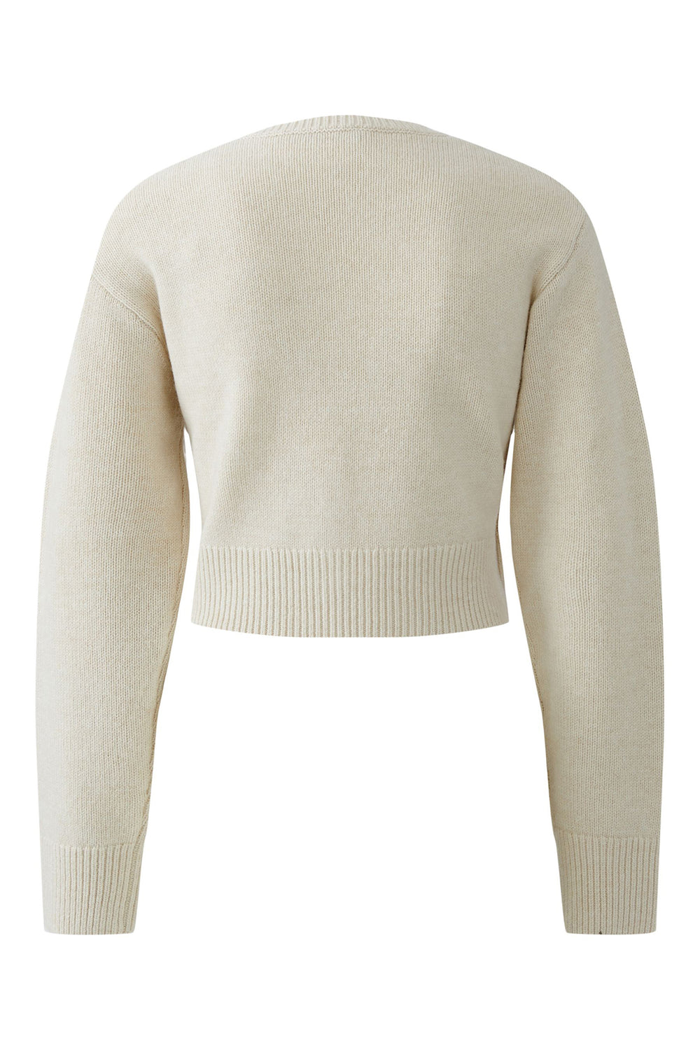 Oui Cardigan 85772 Offwhite Melange Wrapover 1151 - Olivia Grace Fashion