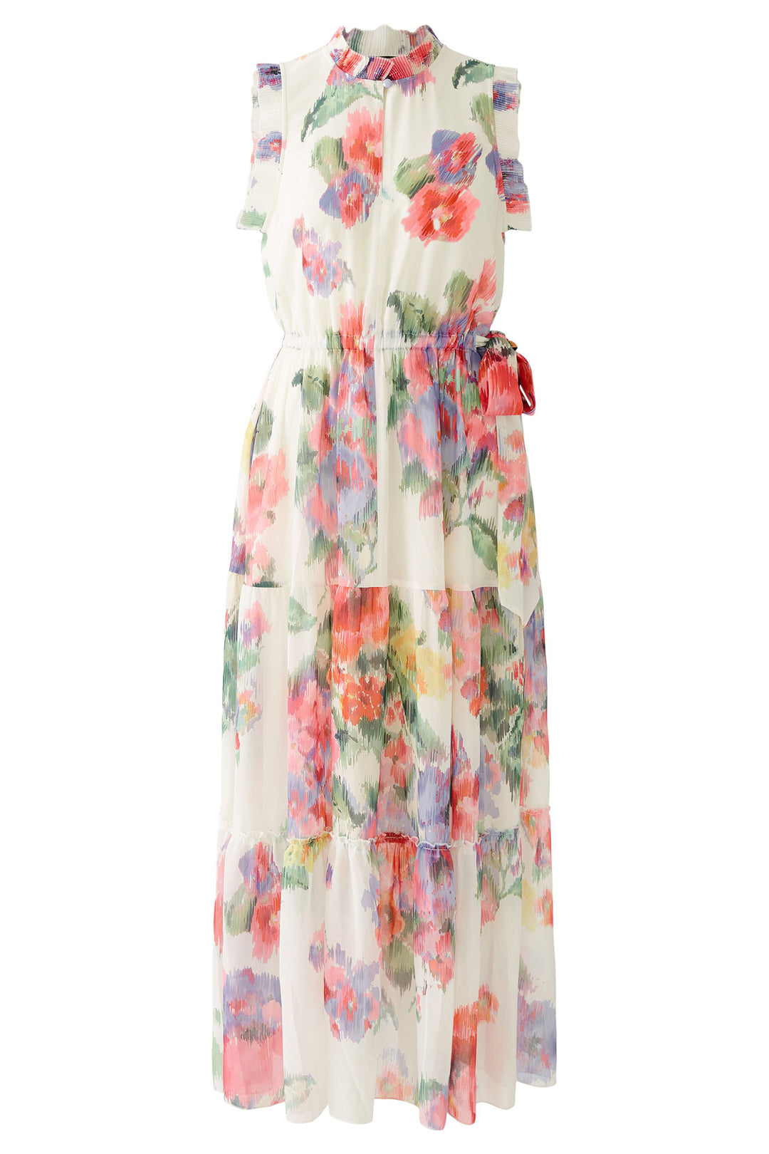 Oui Dress High Neck Floral Print 92857 0336 - Olivia Grace Fashion