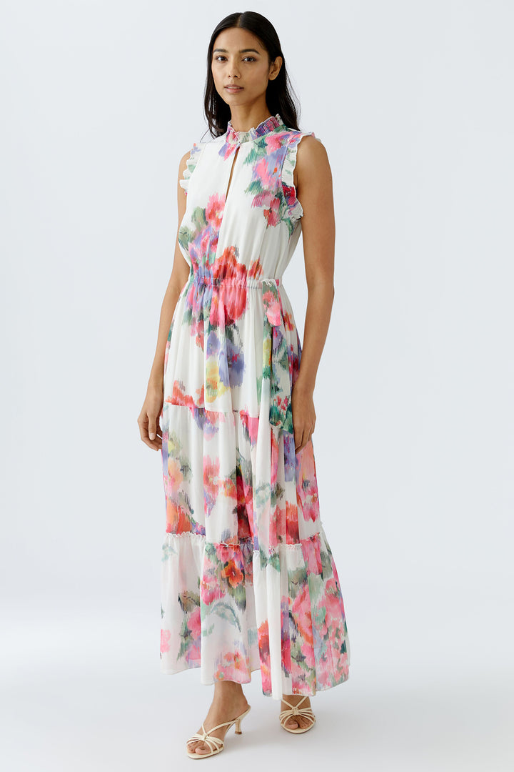 Oui Dress High Neck Floral Print 92857 0336 - Olivia Grace Fashion