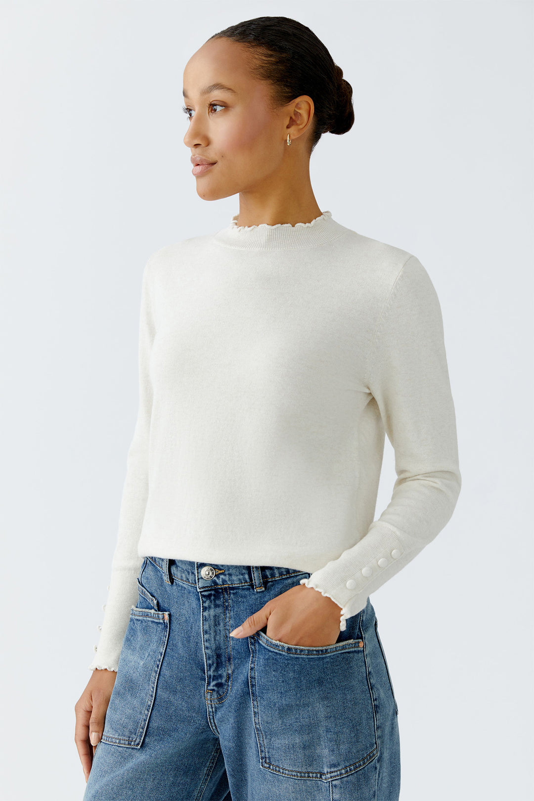 Oui Jumper 94277 Off White 1021 - Olivia Grace Fashion