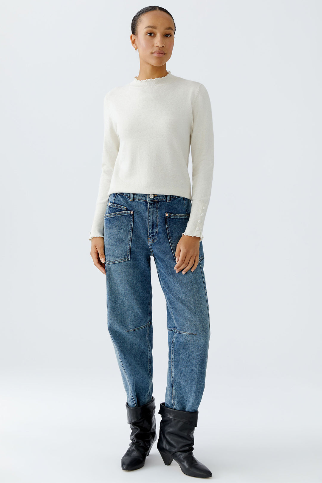 Oui Jumper 94277 Off White 1021 - Olivia Grace Fashion