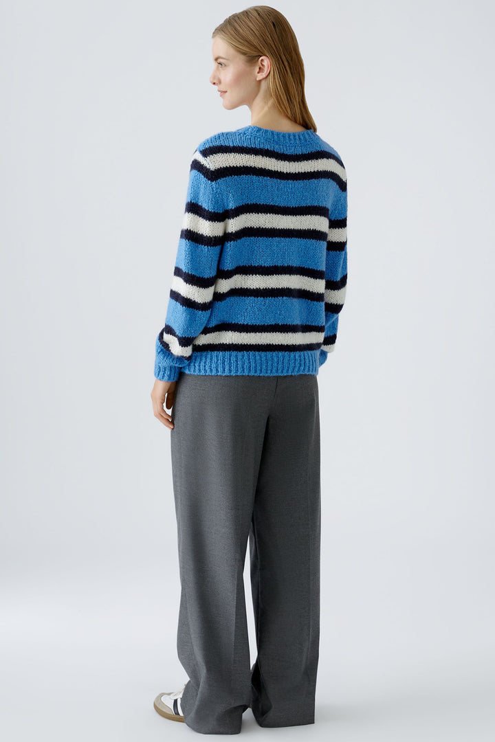 Oui Jumper Blue White Stripe 89937-0531 - Olivia Grace Fashion
