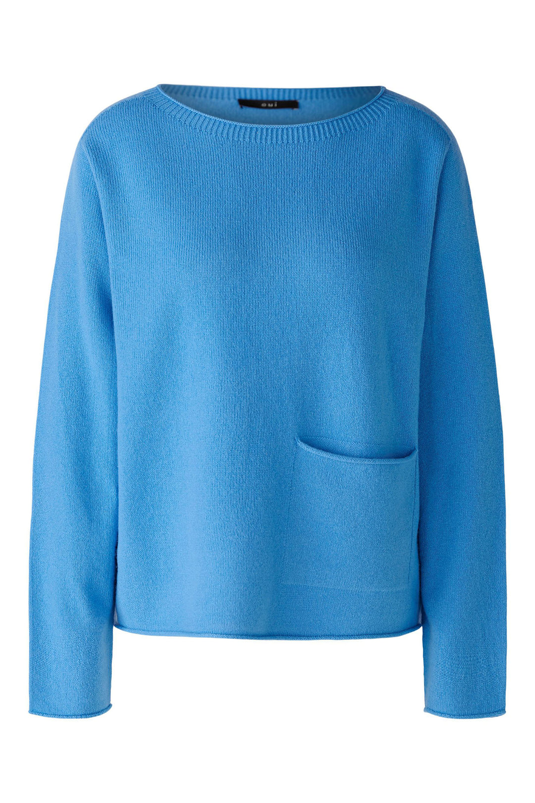 Oui Jumper Cornflower Blue Boat Neck 89946-5340 - Olivia Grace Fashion