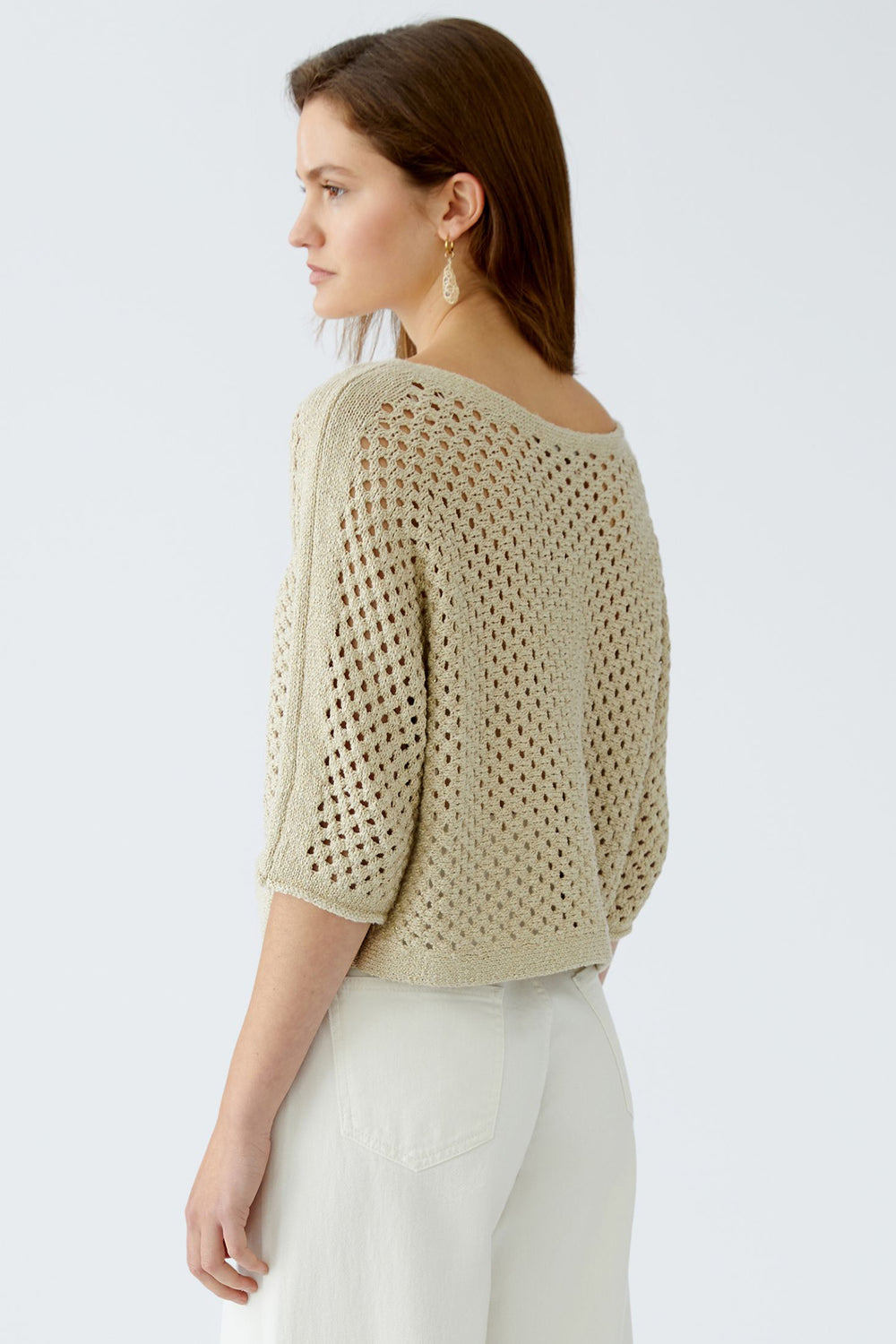 Oui Jumper Gold Stone 93319 0767 - Olivia Grace Fashion