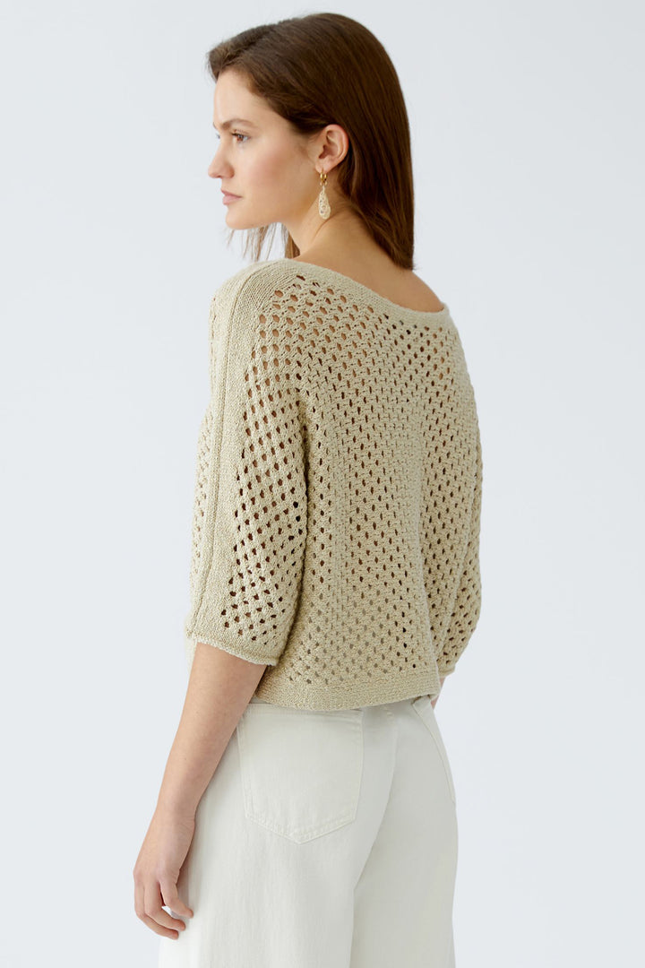 Oui Jumper Gold Stone 93319 0767 - Olivia Grace Fashion