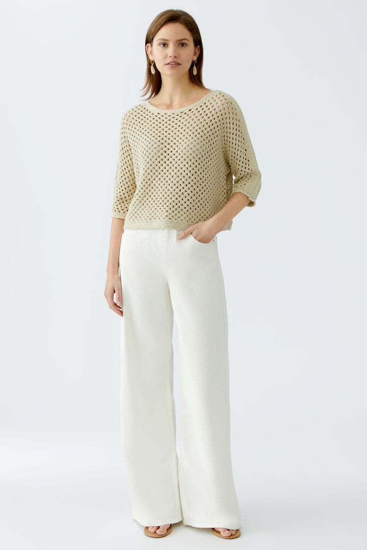 Oui Jumper Gold Stone 93319 0767 - Olivia Grace Fashion