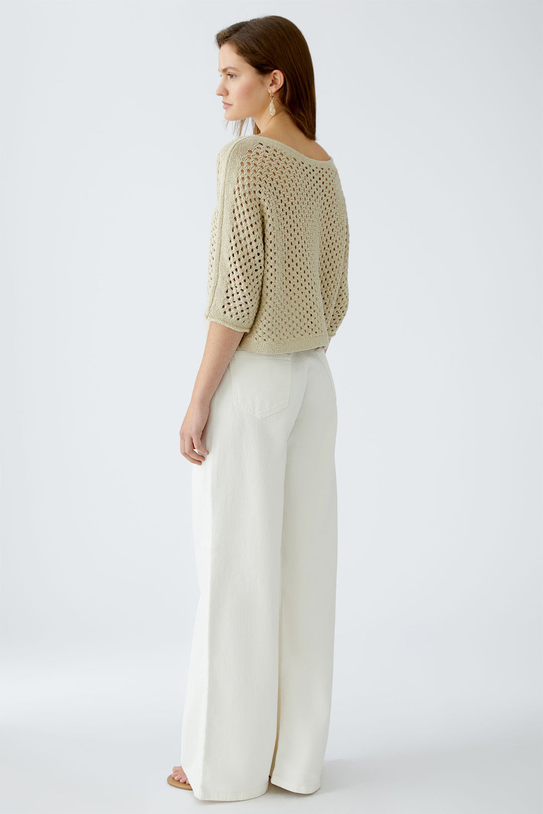 Oui Jumper Gold Stone 93319 0767 - Olivia Grace Fashion