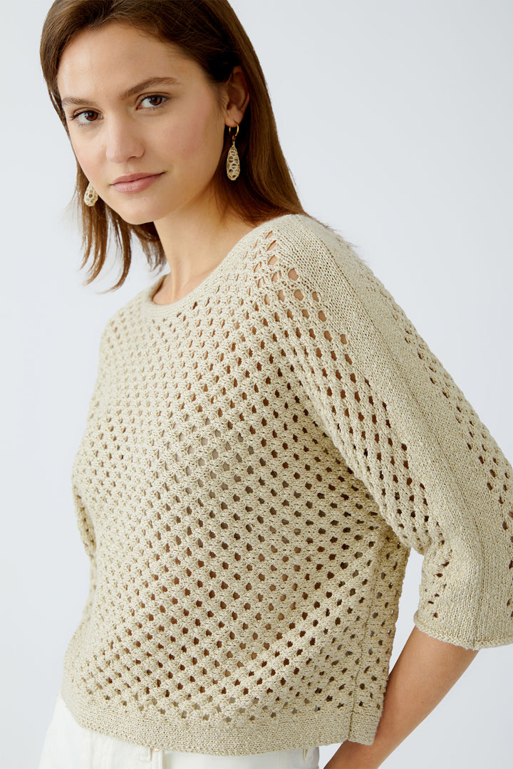 Oui Jumper Gold Stone 93319 0767 - Olivia Grace Fashion