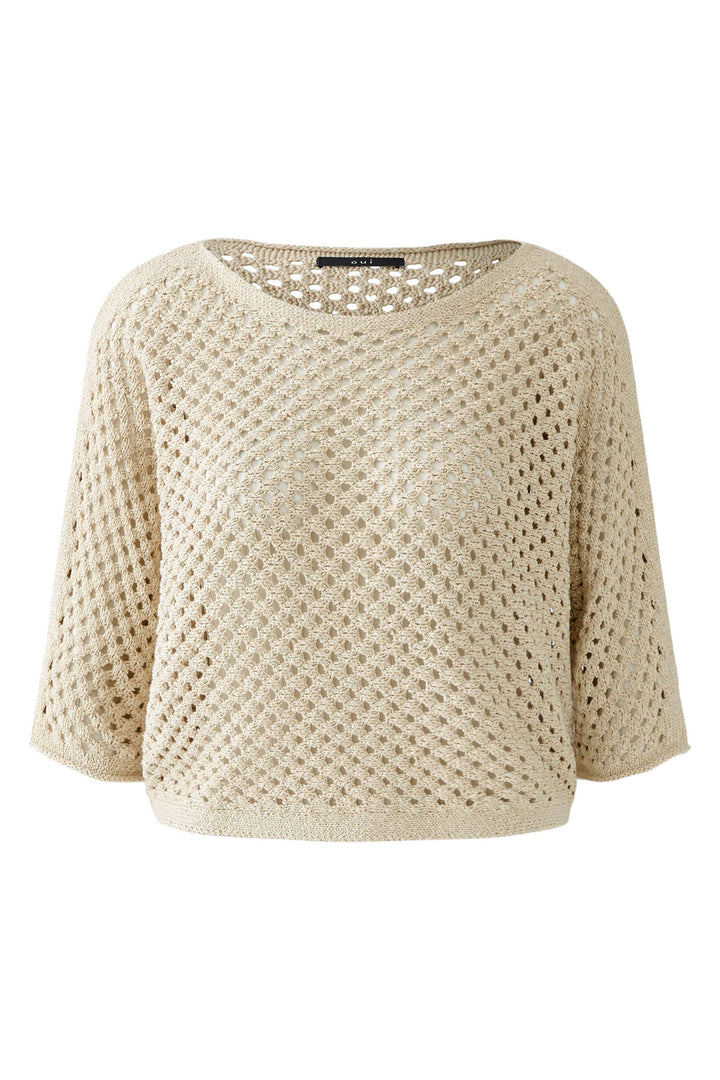 Oui Jumper Gold Stone 93319 0767 - Olivia Grace Fashion