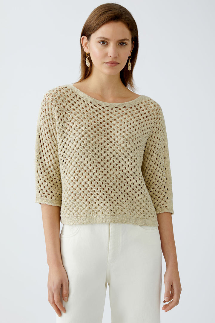 Oui Jumper Gold Stone 93319 0767 - Olivia Grace Fashion