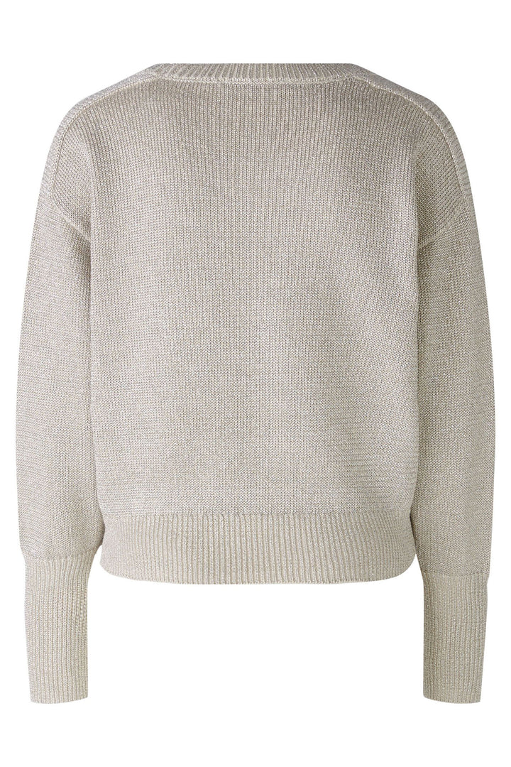 Oui Jumper Light Gold Round Neck 89625-7610 - Olivia Grace Fashion