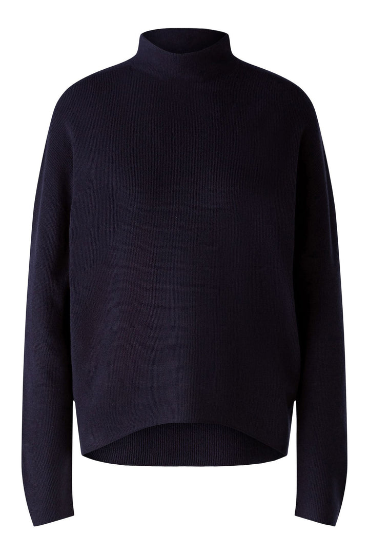 Oui Jumper Navy Blue Roll Neck 91546-5742 - Olivia Grace Fashion