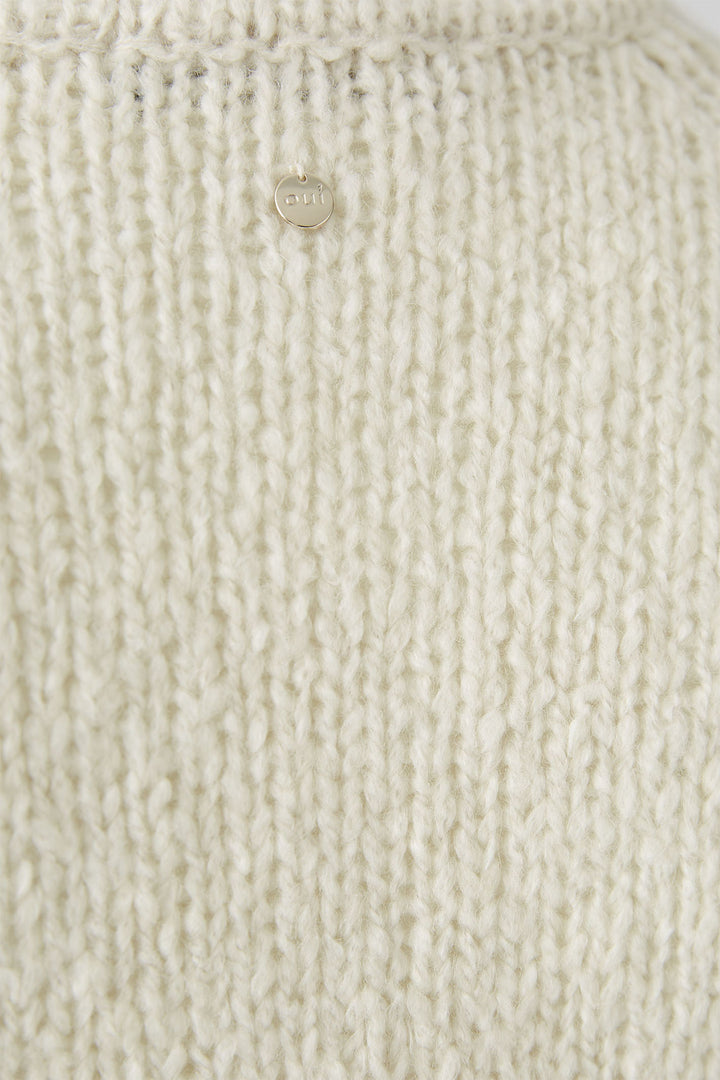 Oui Jumper Off White Cream 91965 1021 - Olivia Grace Fashion