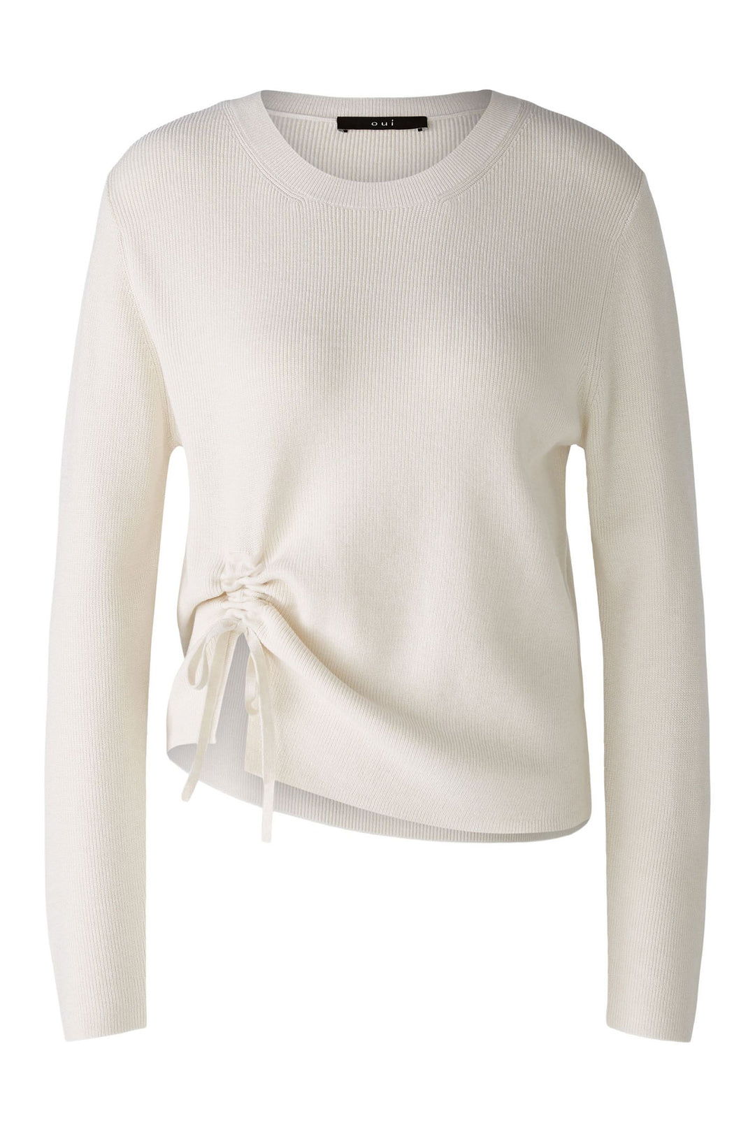 Oui Jumper Off White Drawstring Waist 89916-1021 - Olivia Grace Fashion