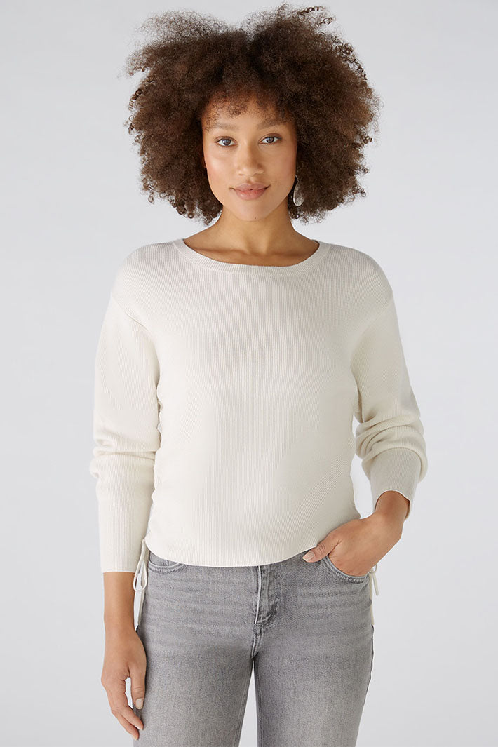 Oui Jumper Off White Wide Neck 89168-1021 - Olivia Grace Fashion