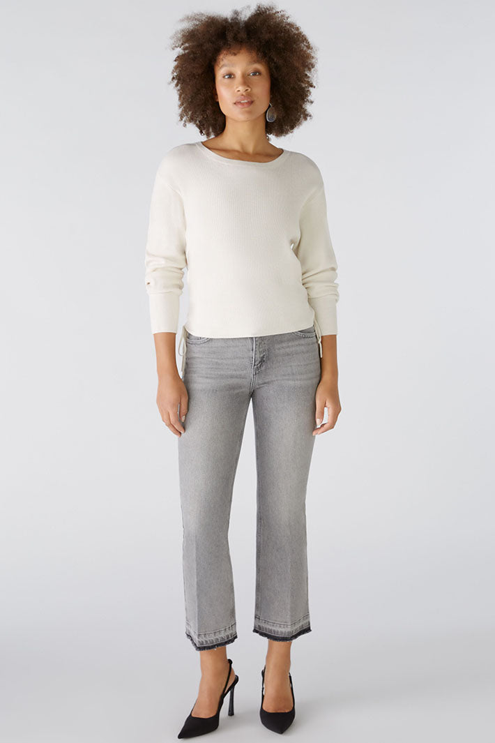 Oui Jumper Off White Wide Neck 89168-1021 - Olivia Grace Fashion