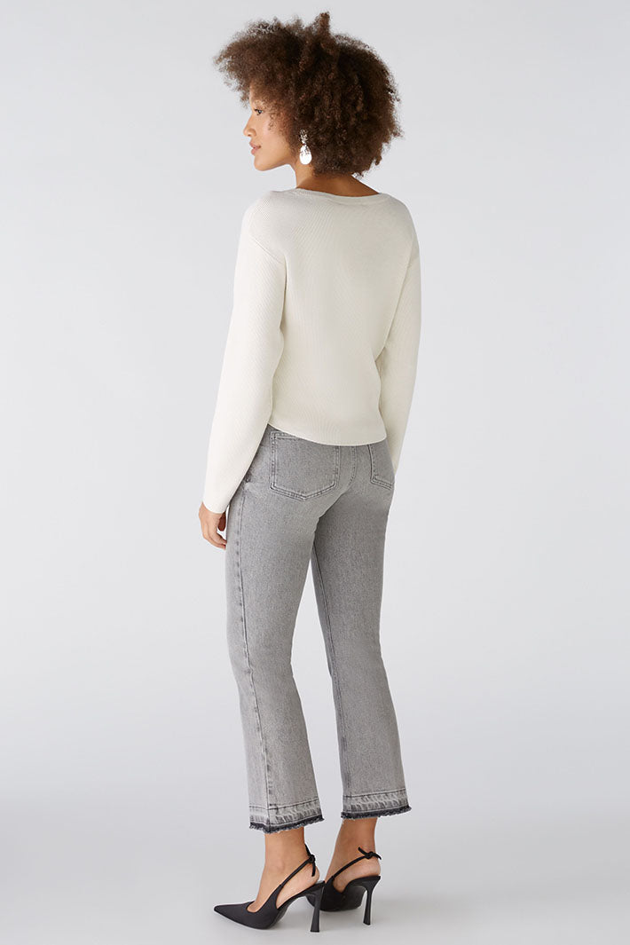 Oui Jumper Off White Wide Neck 89168-1021 - Olivia Grace Fashion