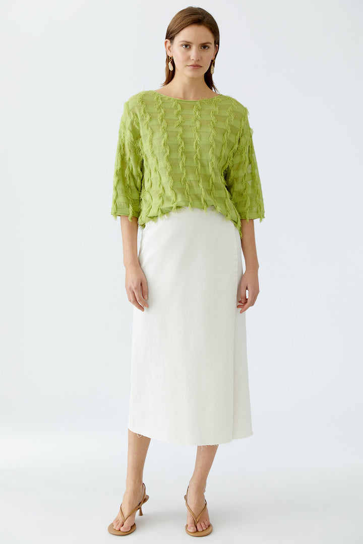 Oui Jumper Pea Green 93318 6206 - Olivia Grace Fashion