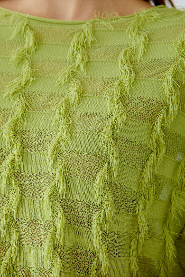 Oui Jumper Pea Green 93318 6206 - Olivia Grace Fashion