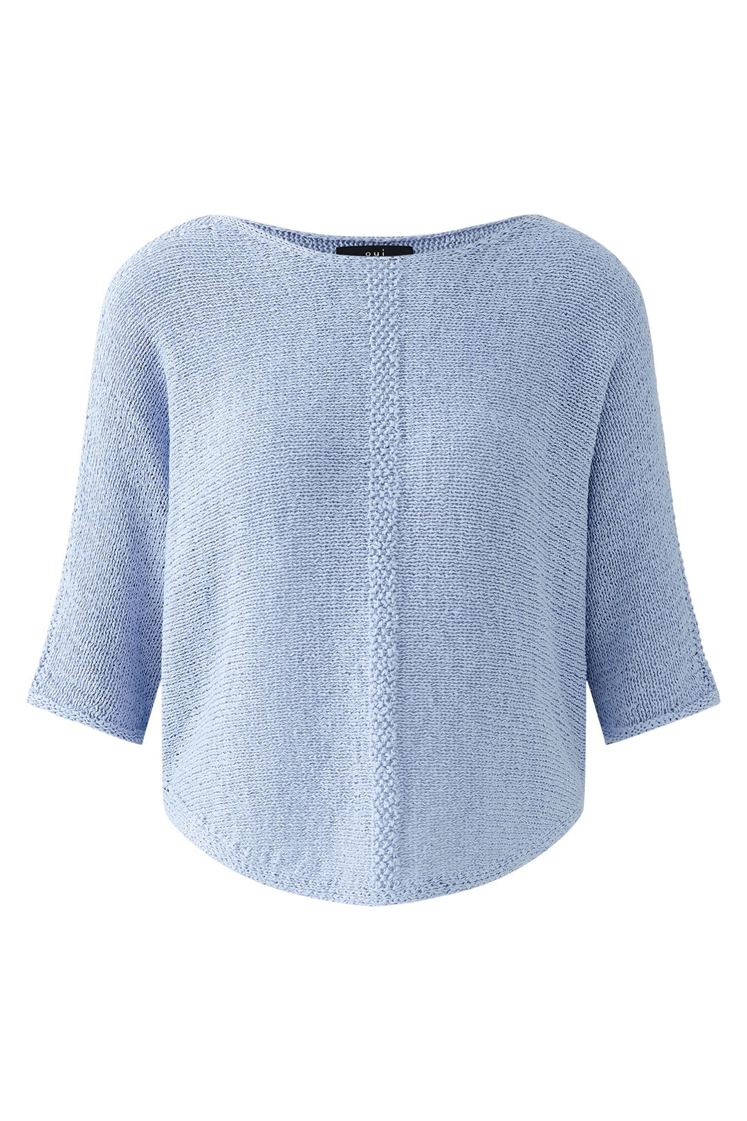 Oui Jumper Powder Blue Loose Knit Wide Neck 92981 5090