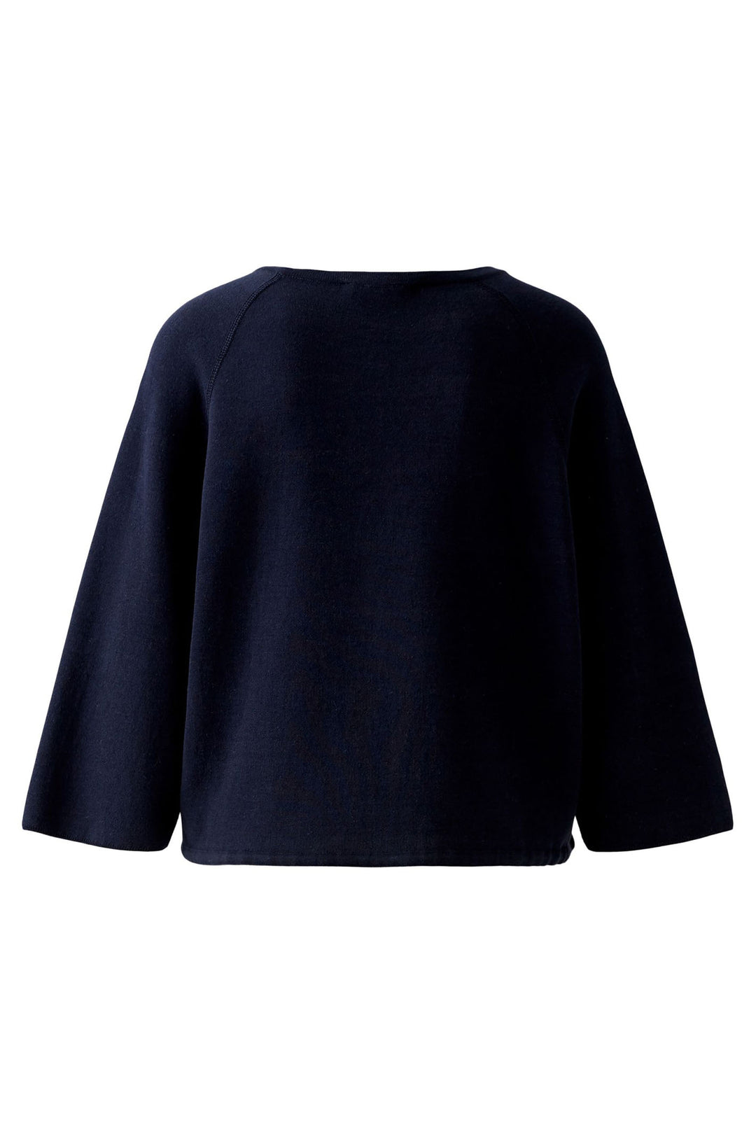 Oui Jumper Reversible Dark Blue Plain Stripe 91939 5742 - Olivia Grace Fashion