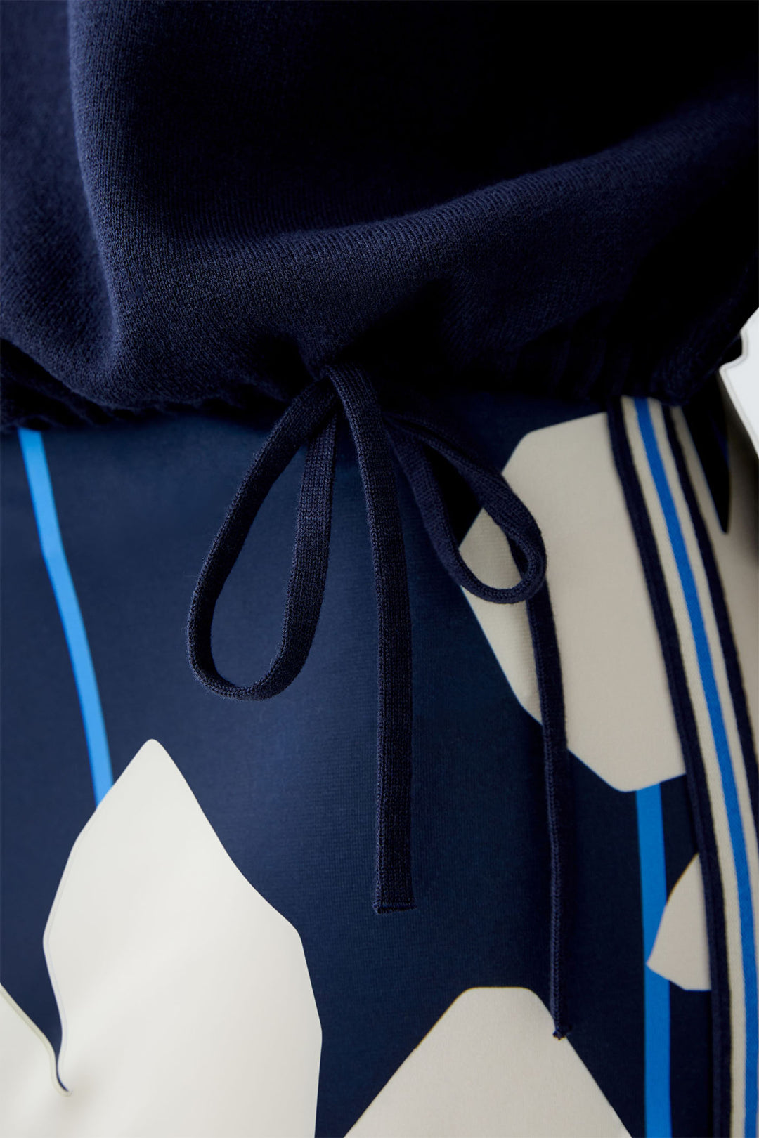 Oui Jumper Reversible Dark Blue Plain Stripe 91939 5742 - Olivia Grace Fashion