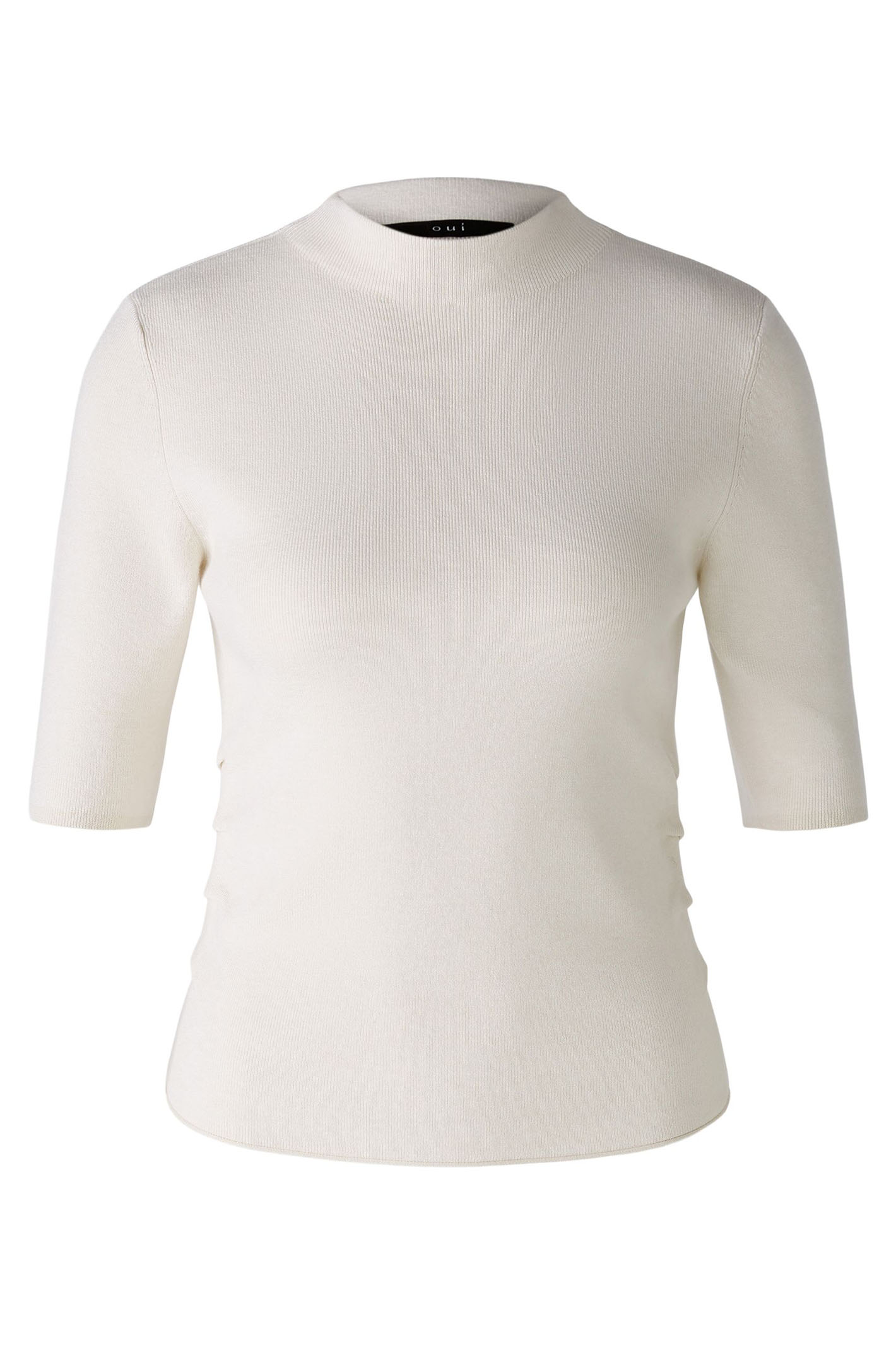 Oui 89926 Jumper Short Sleeve Off White