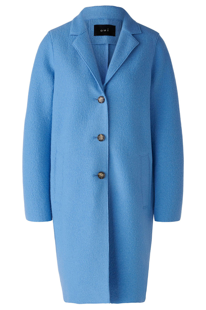 Oui Mayson Coat Cornflower Blue 79918-5340 - Olivia Grace Fashion