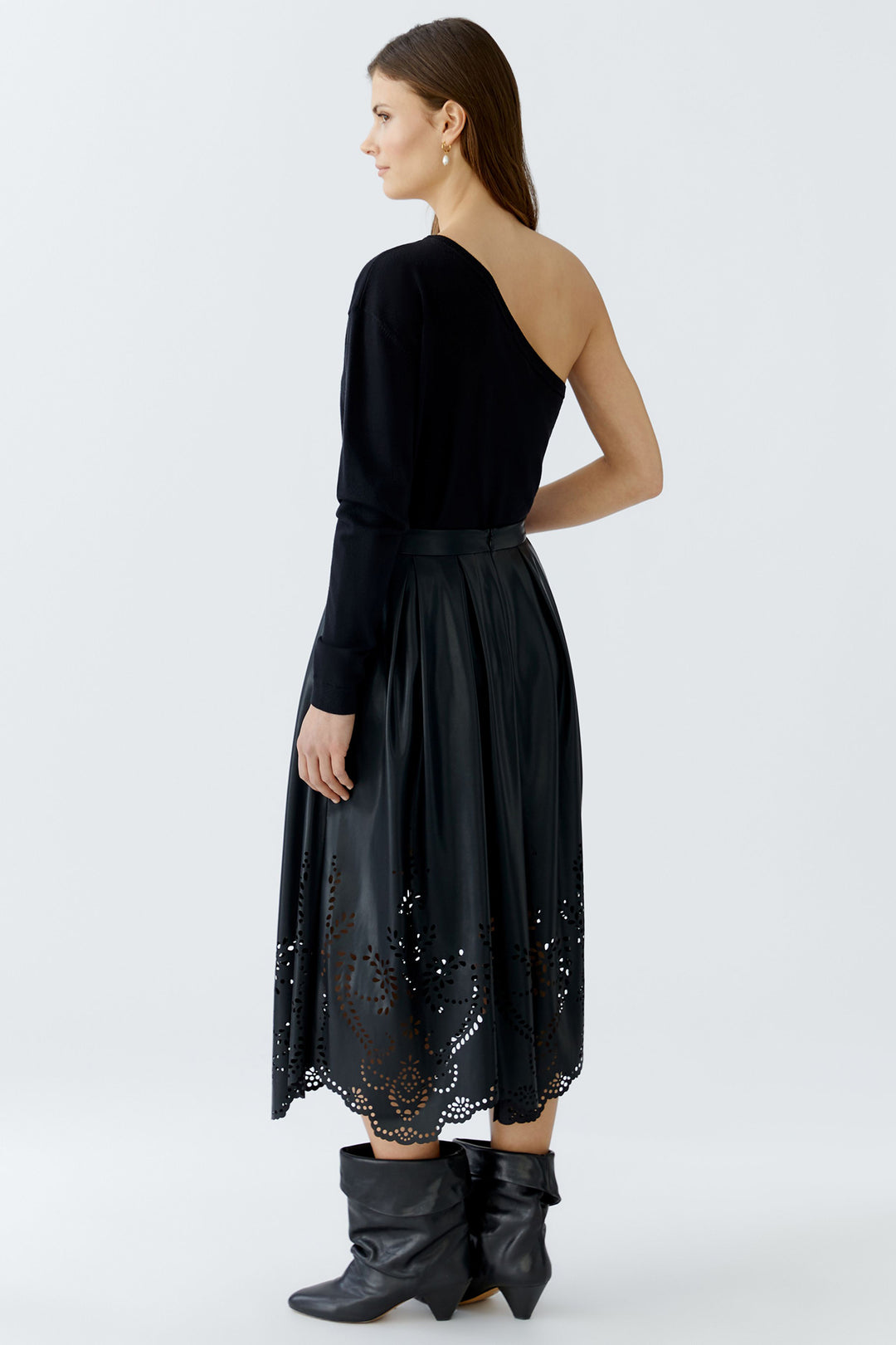Oui One Shoulder Jumper 93922 Black 9990 - Olivia Grace Fashion