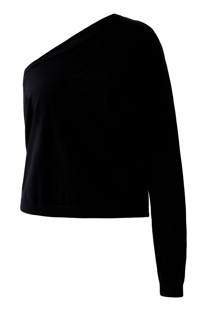 Oui One Shoulder Jumper 93922 Black 9990 - Olivia Grace Fashion
