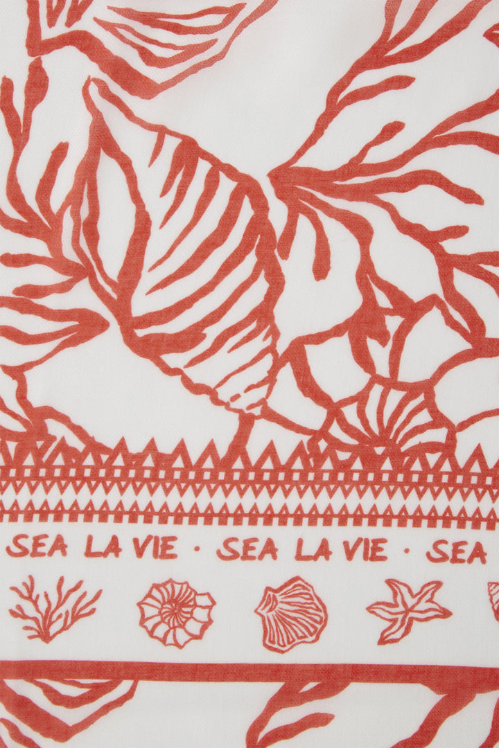 Oui Scarf 93744 White Red - Olivia Grace Fashion