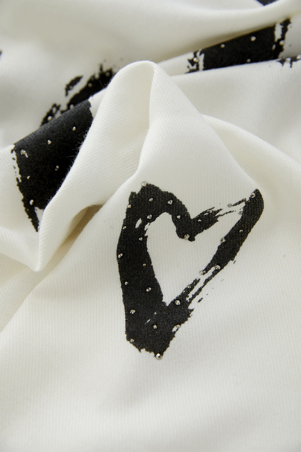 Oui Scarf 95136 White Black 0109 - Olivia Grace Fashion