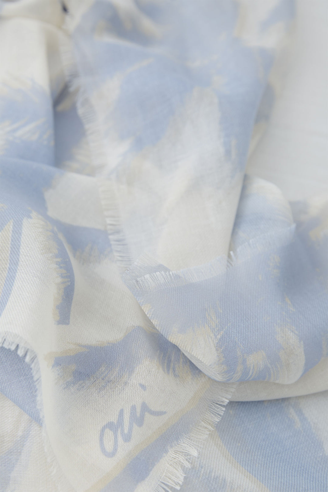 Oui Scarf White Blue 92986 0105 - Olivia Grace Fashion