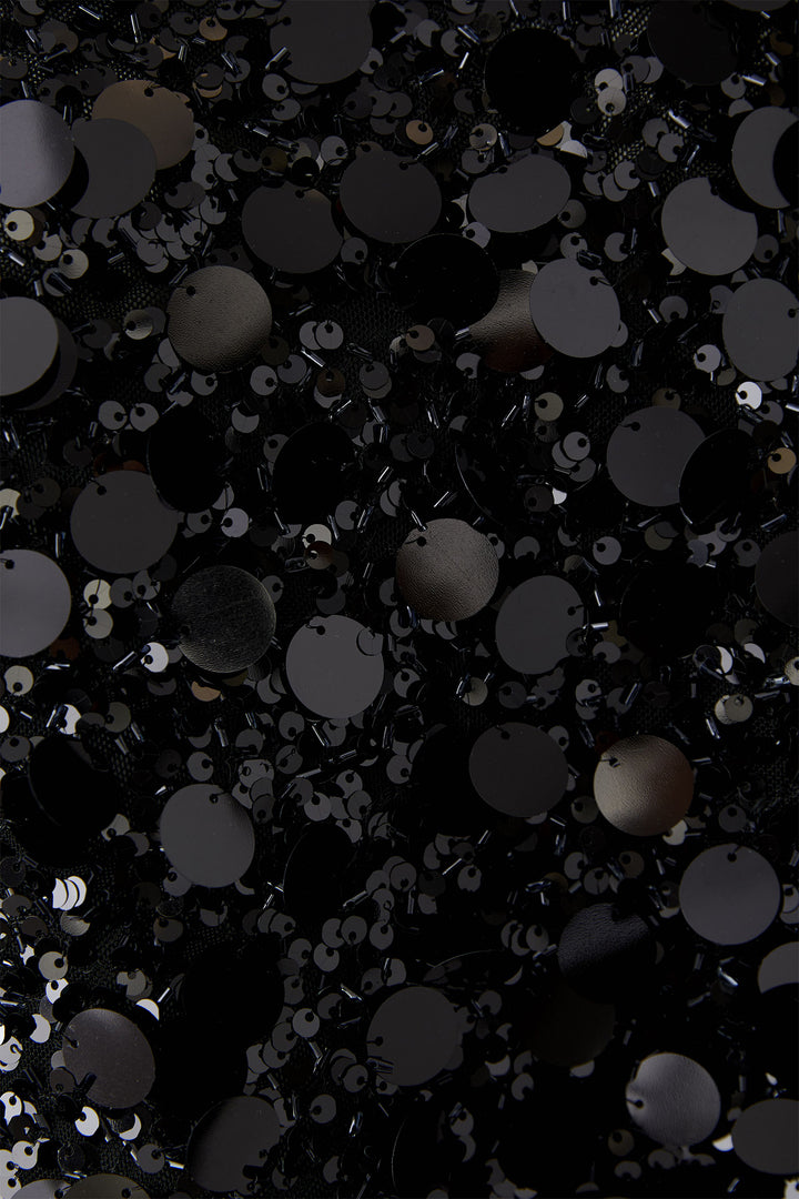 Oui Sequin Top 95123 Black Sleeveless 9990 - Olivia Grace Fashion