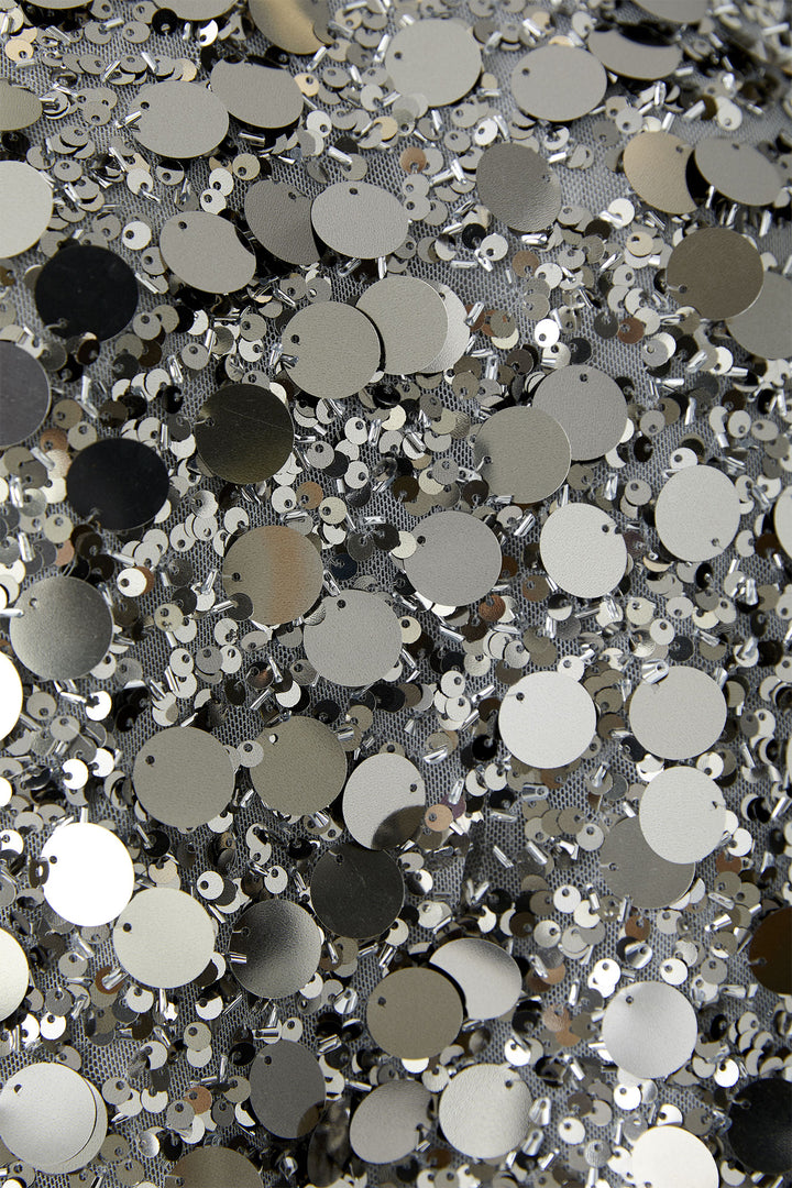 Oui Sequin Top 95123 Gunmetal Sleeveless 9642 - Olivia Grace Fashion