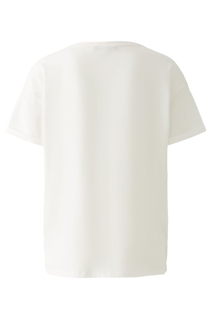 Oui T-Shirt Ciao Motif Cloud Dancer White 92560 1006 - Olivia Grace Fashion