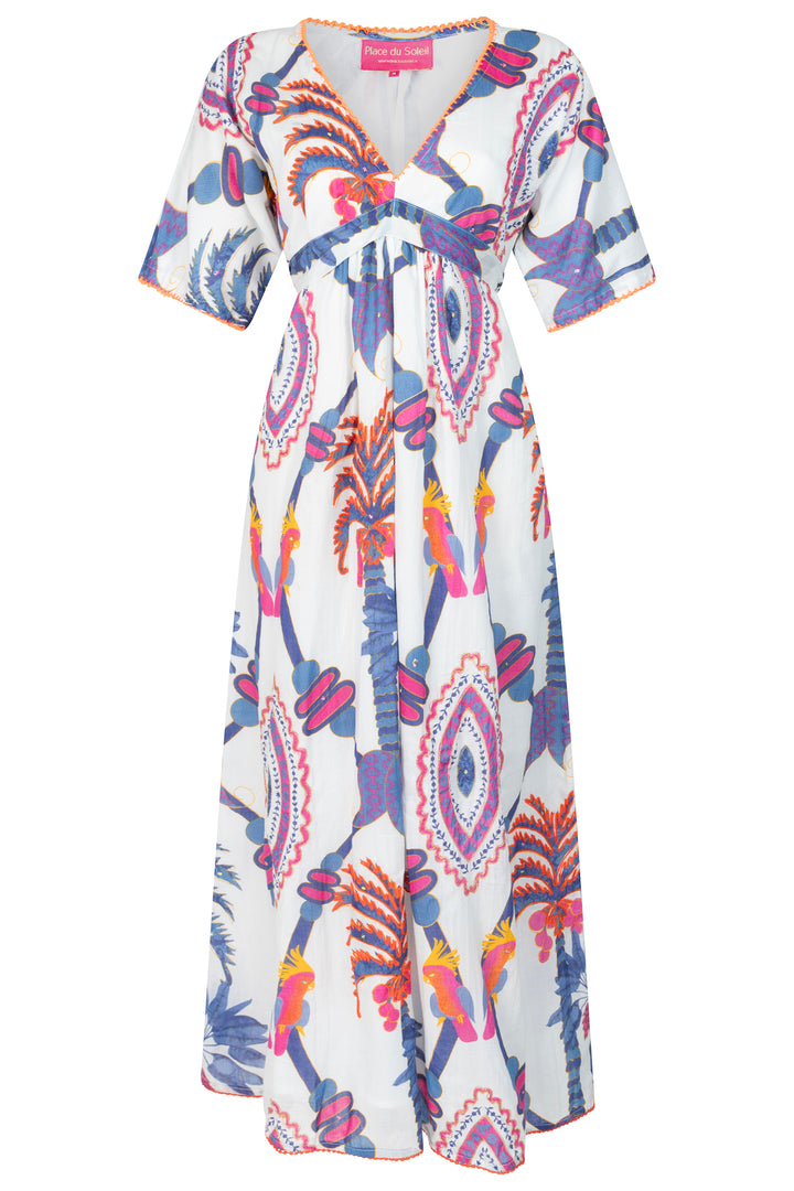 Place du Soleil Dress Rosa Blue Bird S25-424 - Olivia Grace Fashion
