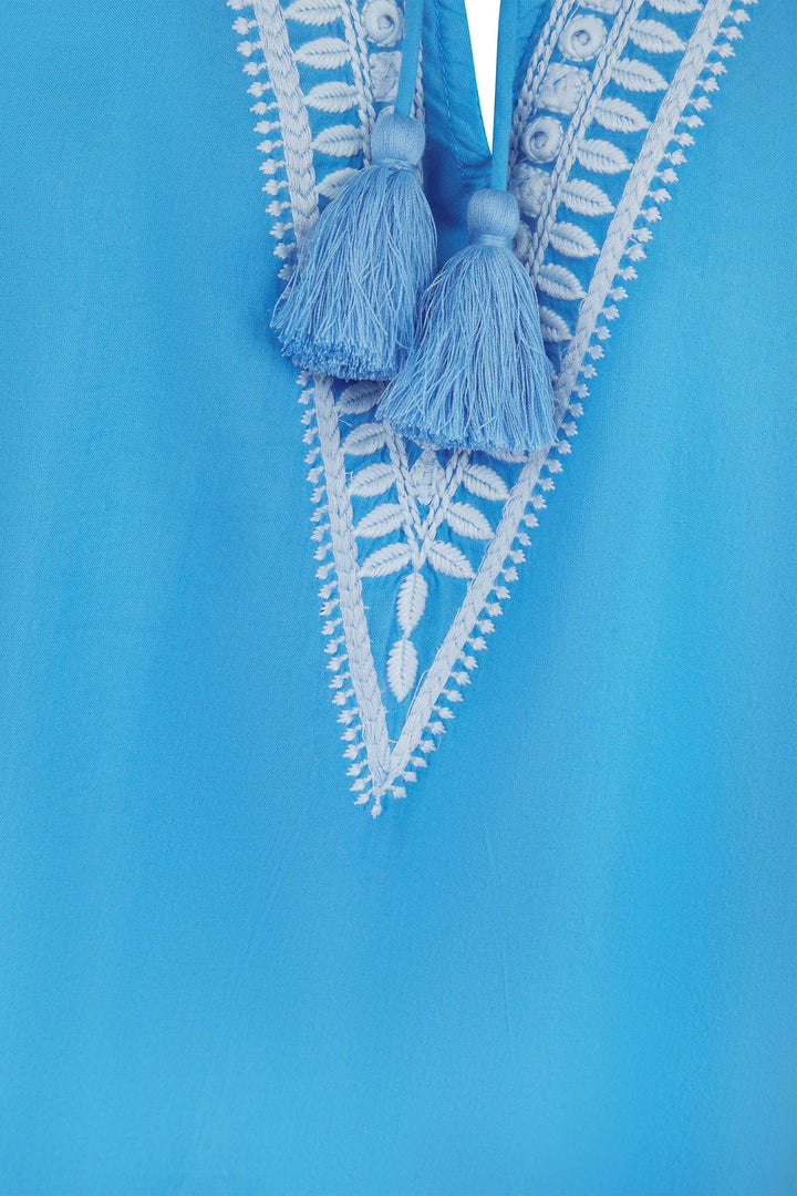Pranella Blouse August Cornflower Blue - Olivia Grace Fashion