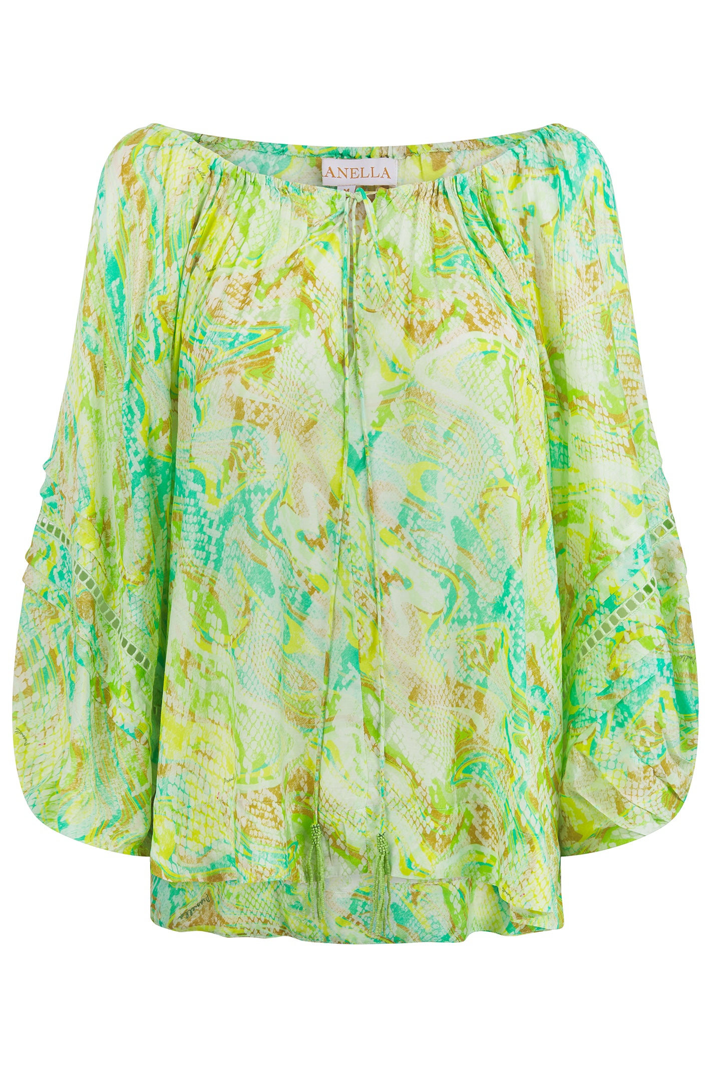 Pranella Blouse Ivy Green Basilisk Print Olivia Grace Fashion Pranella Blouse Ivy Green Basilisk Print Olivia Grace Fashion