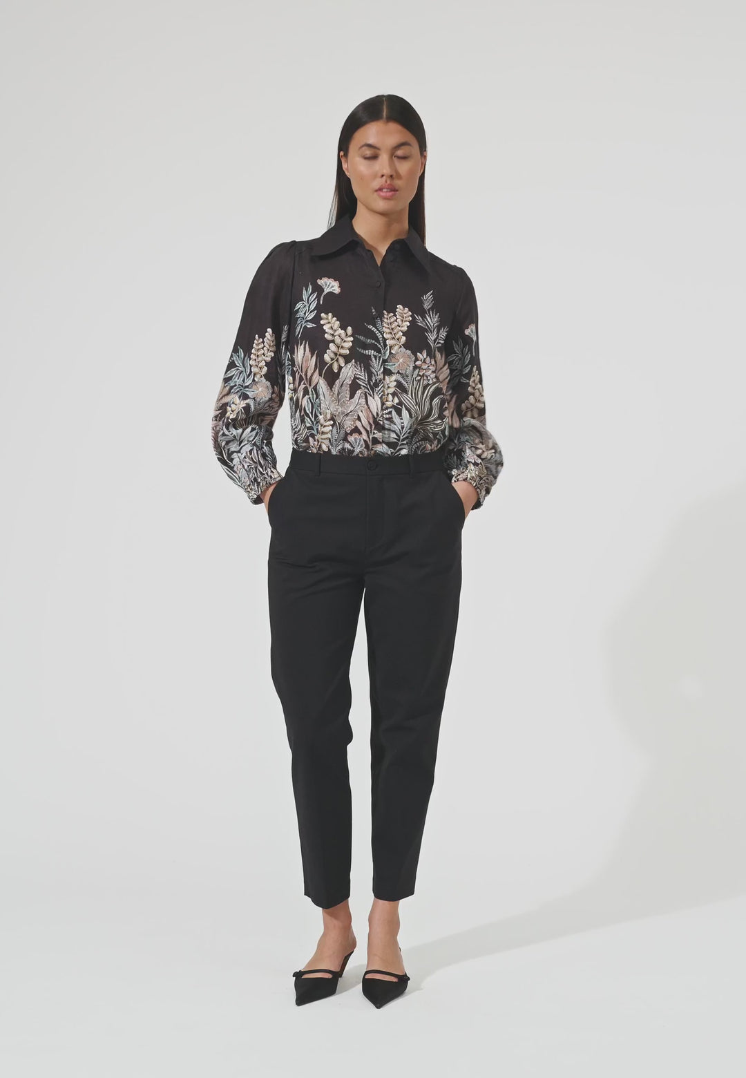 Dea Kudibal SiomaDEA Black Nori Shirt With Balloon Sleeves 1050725 5882