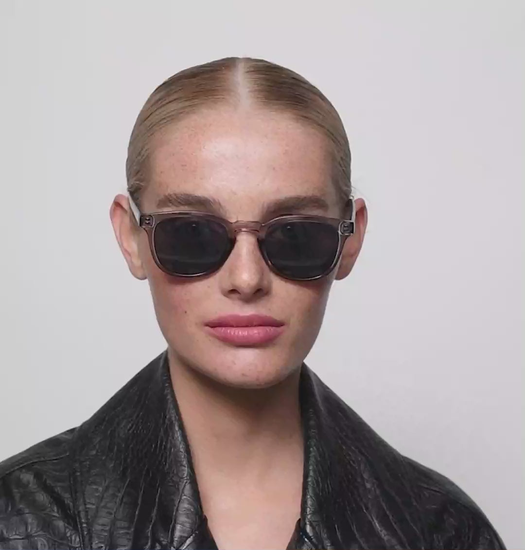 A.Kjaerbede Bate KL1910 Grey Transparent Sunglasses - Olivia Grace Fashion