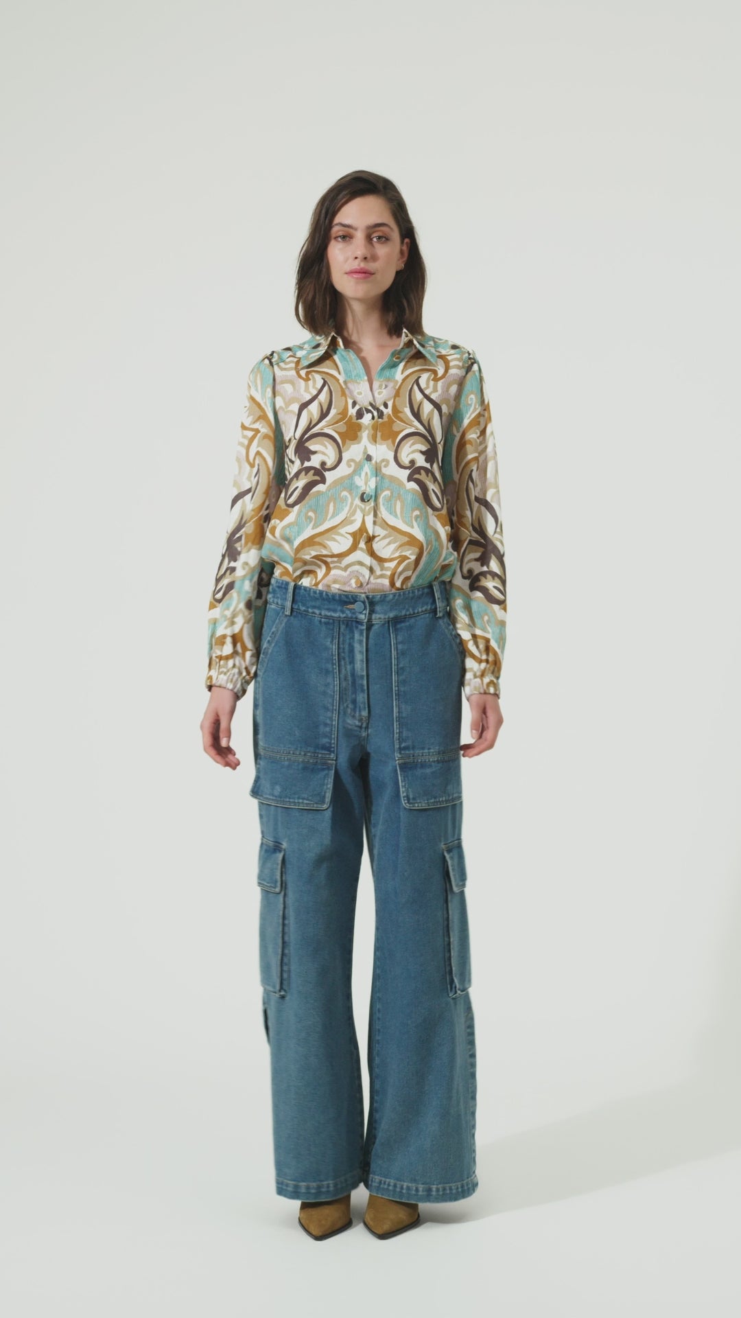 Dea Kudibal SiomaDEA Duncan Spice Linen Shirt Balloon sleeves 0770125