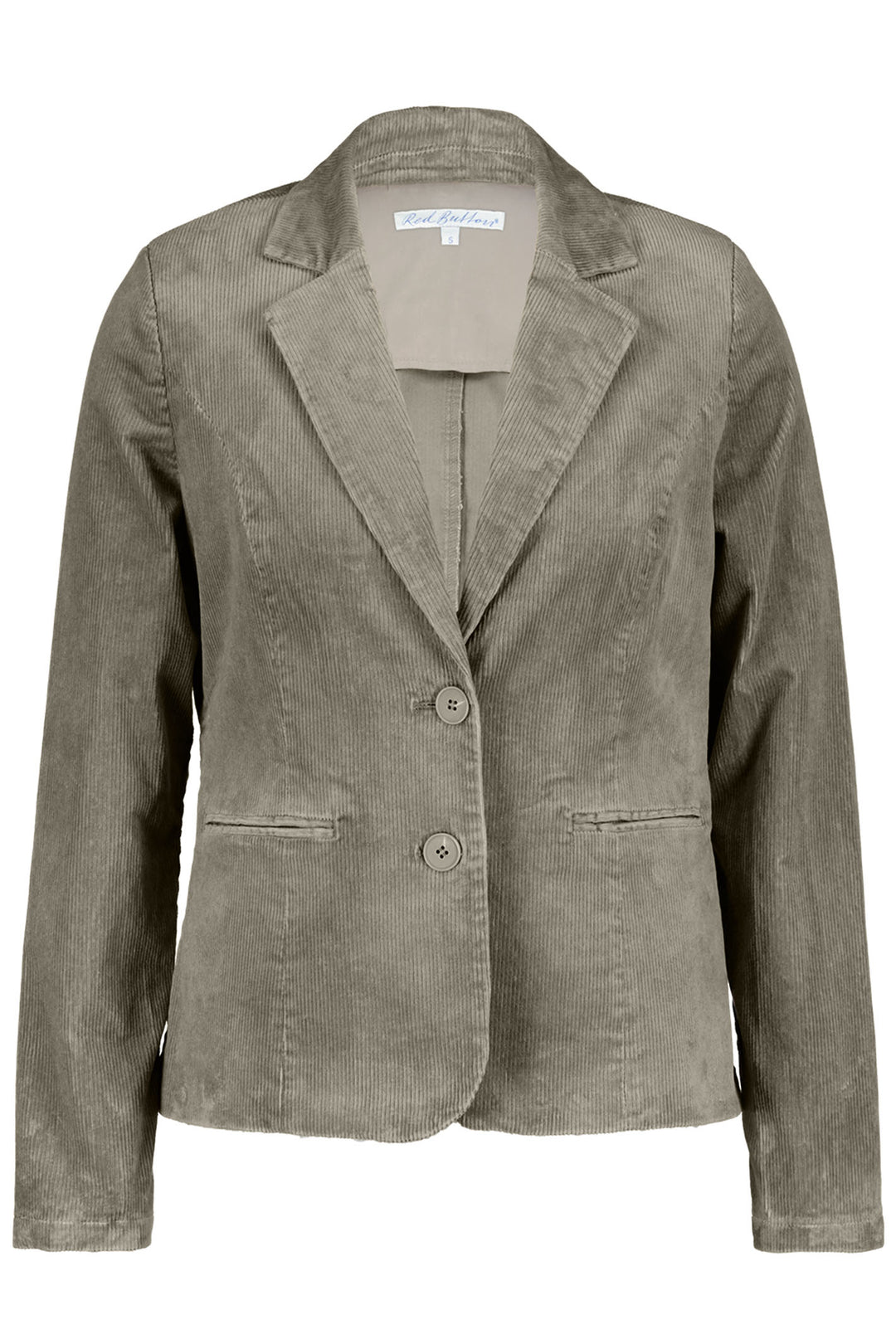 Red Button Babs Corduroy Blazer Jacket Olive Green SRB4398 - Olivia Grace Fashion