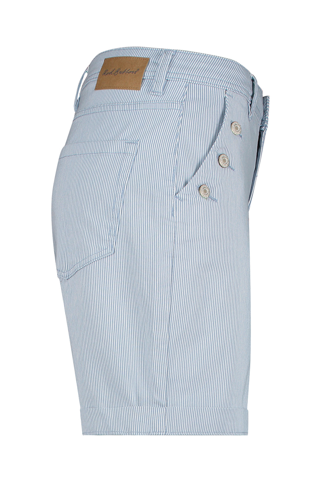 Red Button Bibette Short Bleach Blue Denim Stripe SRB4420 - Olivia Grace Fashion