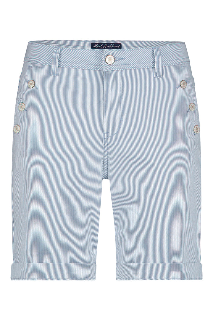 Red Button Bibette Short Bleach Blue Denim Stripe SRB4420 - Olivia Grace Fashion