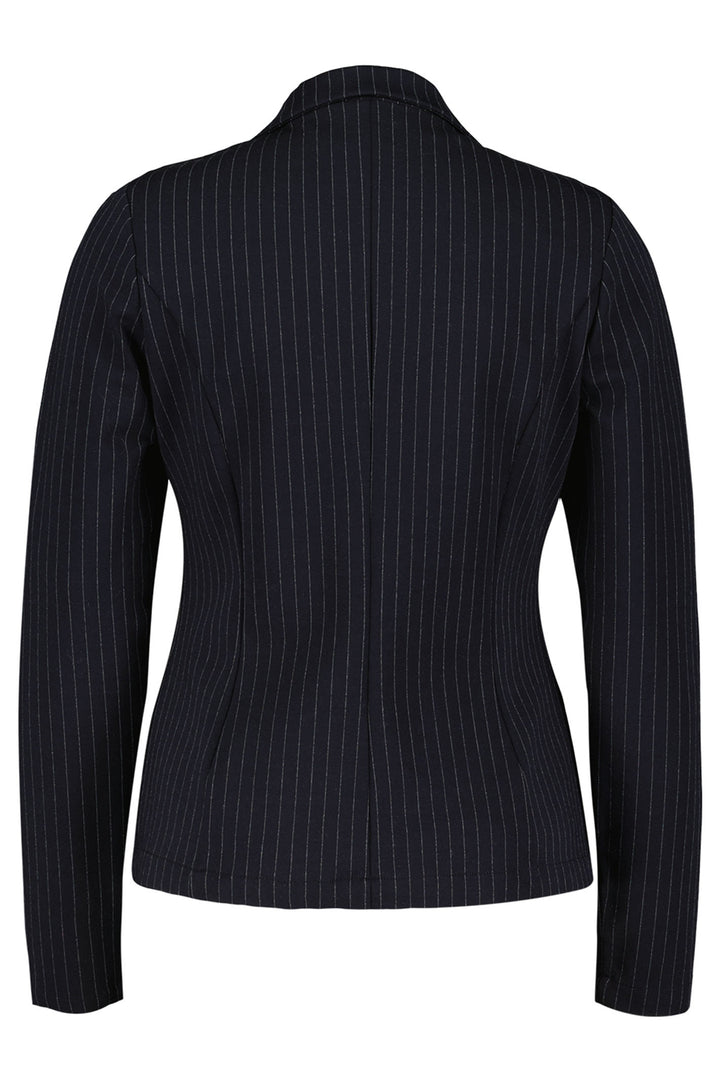 Red Button Blazer Jacket Black Punta Pinstripe SRB4367 - Olivia Grace Fashion