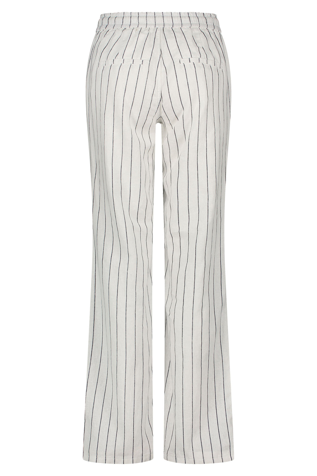 Red Button Colette Trousers Cotton Linen Stripe Navy SRB4441A - Olivia Grace Fashion