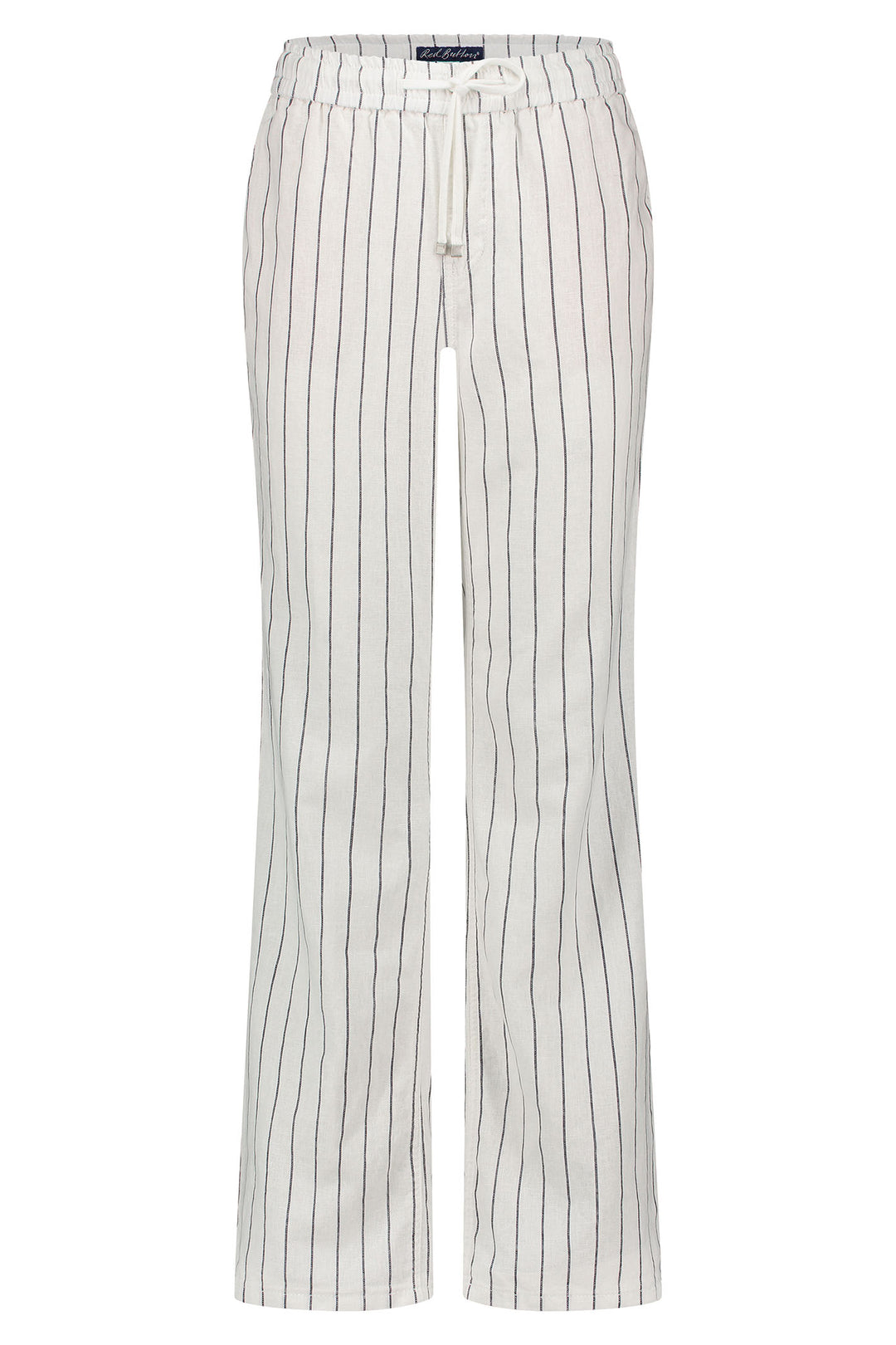 Red Button Colette Trousers Cotton Linen Stripe Navy SRB4441A - Olivia Grace Fashion