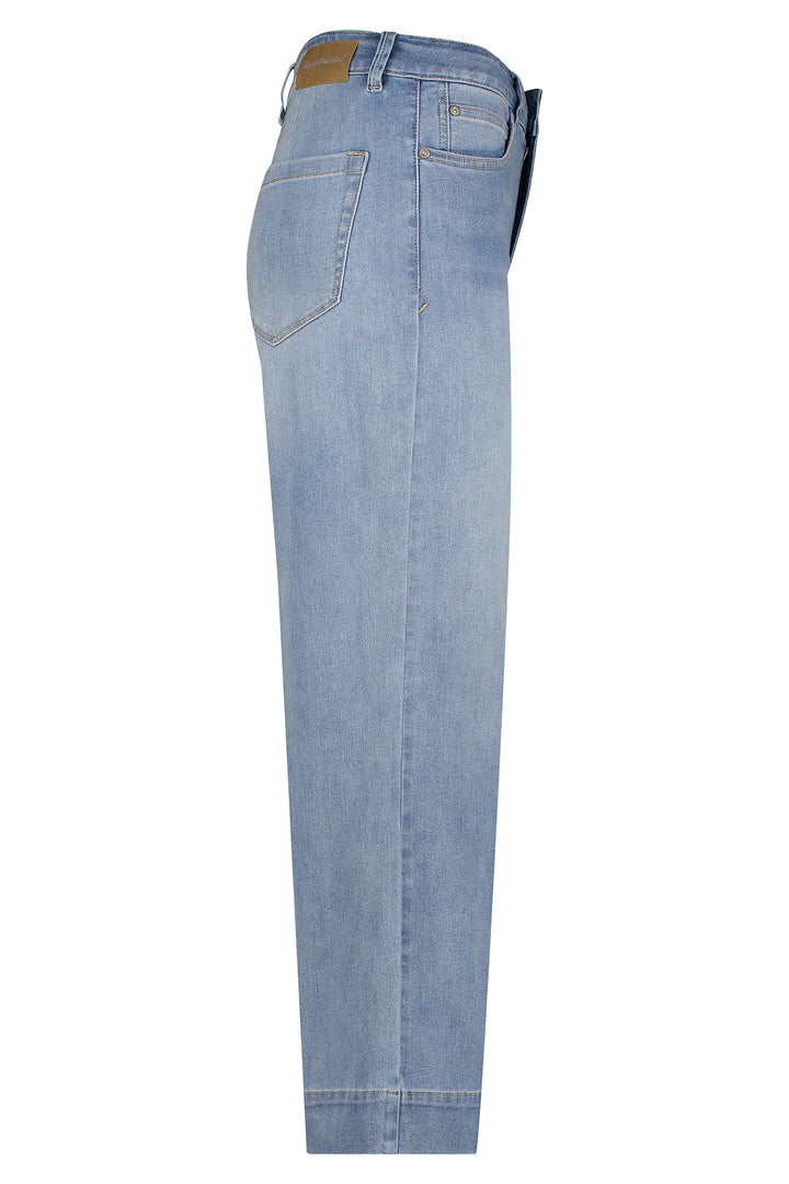 Red Button Conny Bleach Denim Cropped Wide Leg Denim SRB4435A - Olivia Grace Fashion